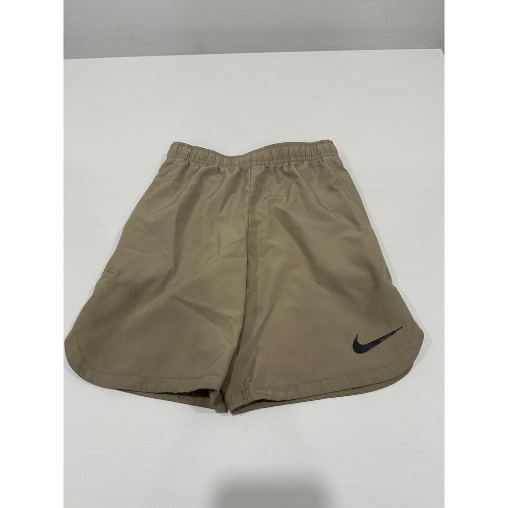 Nike Dri-FIT Boys Tan Khaki Athletic Shorts